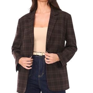 Vince Camuto Brown Plaid Jacket